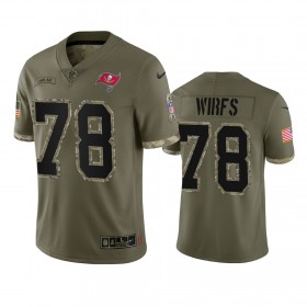 Tröjor Tampa Bay Buccaneers Tristan Wirfs 78 Olive 2022 Salute To Service - Män